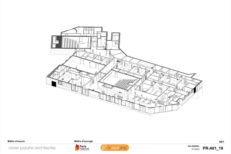 plans tiers-lieu culturel Ci'Ney 18 à Paris 18e